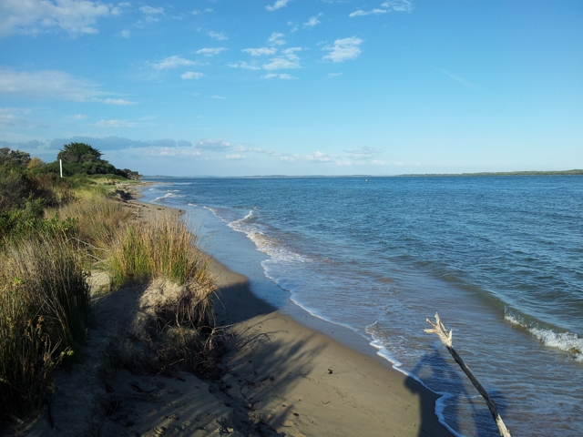 Inverloch beach at very high tide