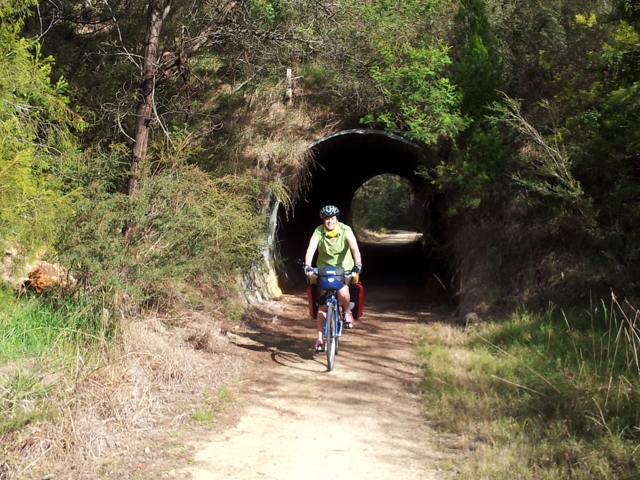 Biking through tunnels