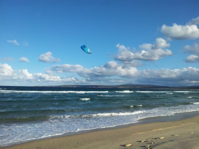 Kite surfers on Merimbula Beach 