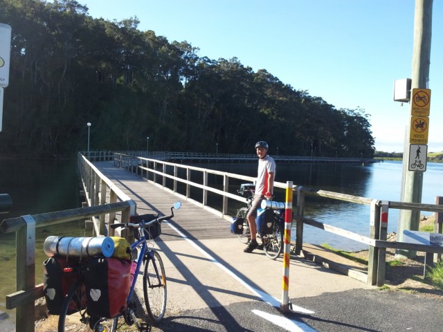 Will on the Narooma boardwalk