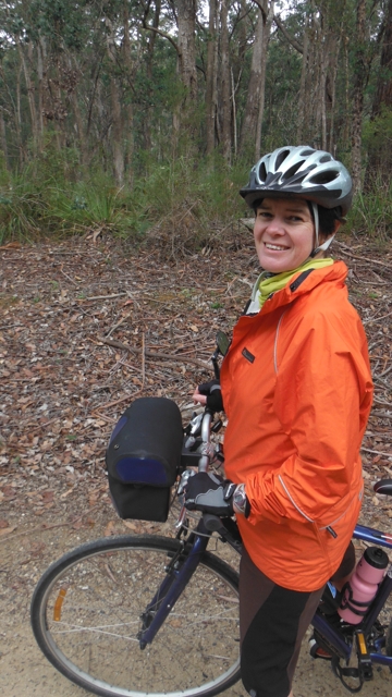 Jen looking happy on the Rail Trail