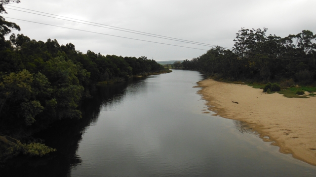 The 'once' mighty Snowy River at Orbost.