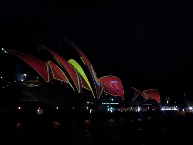 Sydney Opera House lit by Vivid Sydney