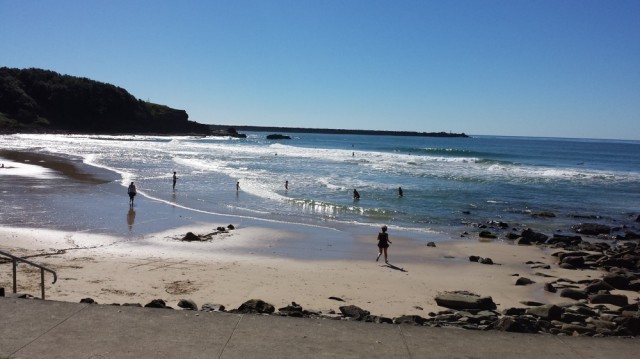 Yamba beach in Winter