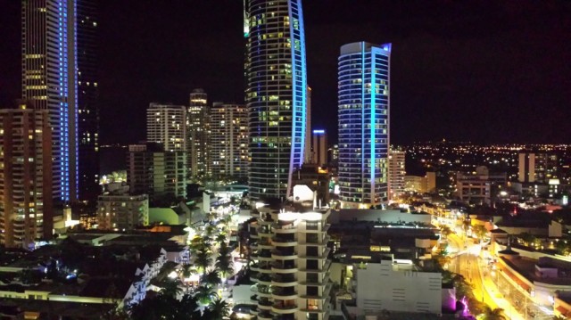 View of Surfers Paradise from our hotel room